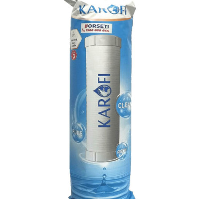 Combo bộ 3 lõi lọc thô 123 (Lõi số 2 OCB T33 nhỏ) và 1 màng RO 50gpd cho máy lọc nước Karofi Ne - Hàng Chính Hãng
