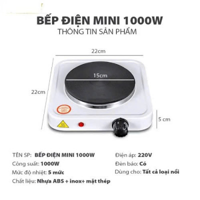 Bếp Điện Mini Pha Trà Pha Cafe Nấu Mì – Hồng Ngoại An Toàn, Bền Đẹp, Nhỏ Gọn, ĐỒNG HỒ