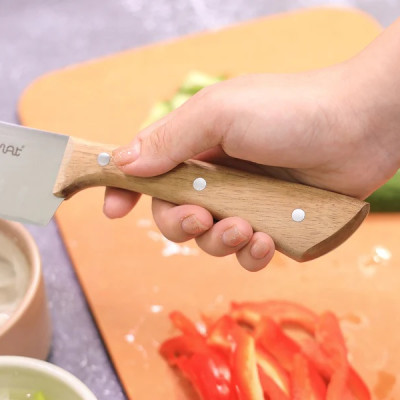 Bộ 4 dao cán gỗ thép không gỉ iMat