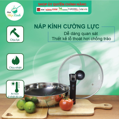 Bộ nồi xửng hấp T&K Kimscook hàn Quốc Blackcube 24CM, 3 lớp đúc liền inox 304 , siêu bền cào không xước