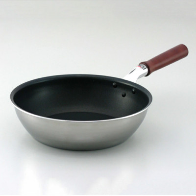 Chảo chống dính siêu nhẹ đáy từ Shimomura, cấu tạo 2 lớp kép (độ dày đáy 2,6 mm) -nội địa Nhật Bản 