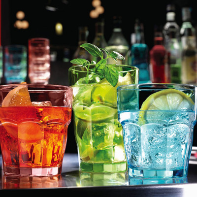 Bộ 6 Ly Thủy Tinh Rock Bar Bormioli Rocco 418960B03321990 (370ml / Ly) - Xanh Bạc Hà