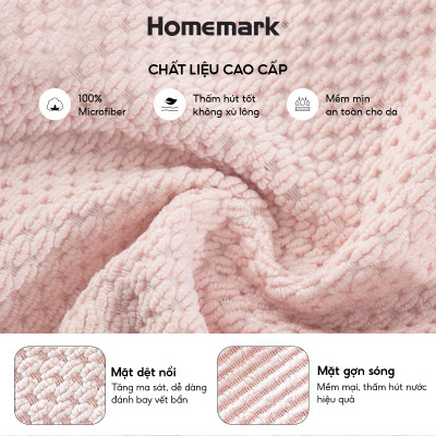 Khăn lau bếp đa năng siêu thấm hút, lau kính, xe ô tô, combo 5 cái Homemark