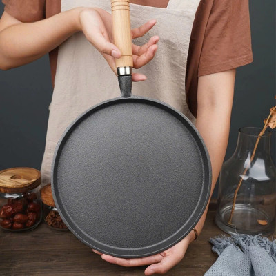Chảo Gang Làm Bánh Chống Dính, Chảo Gang Bánh Xèo, Chảo Rán Chống Dính Size 20cm - 26cm