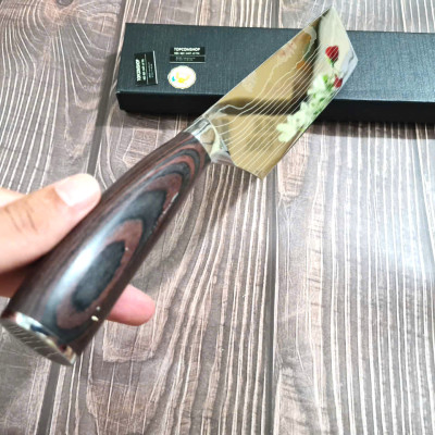 DAO - DAO BẾP NHẬT BẢN USUBA THÉP DAMASCUS MÃ A3 DT125 nt topcoomshop vn
