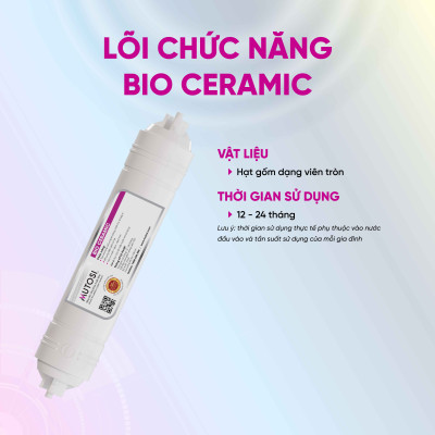 Lõi lọc nước chức năng - Hàng chính hãng Mutosi Số 6/7 - Lõi đúc nối nhanh - BIO CERAMIC - Lõi bù khoáng, điện giải