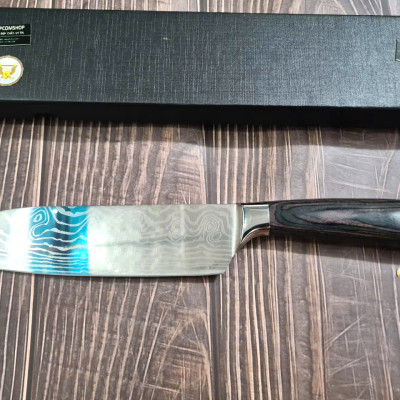 DAO - DAO BẾP NHẬT BẢN SANTOKU THÉP DAMASCUS MÃ A9 DT116 nt topcomshop vn