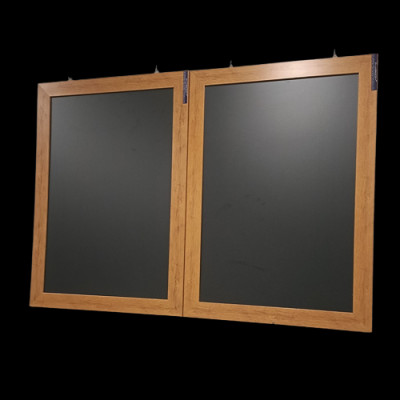 Bảng Đen Menu Viết Phấn Khung Gỗ Nâu Treo Tường 60x100cm