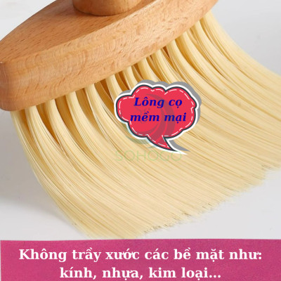 Cọ Gỗ Đa Năng Siêu Mềm -Bàn Chải Vệ Sinh Đa Dụng Cán Gỗ -Cây Cọ Vệ Sinh Góc Khuất & Khe Hẹp -Cọ Phủ Bụi Siêu Mịn Cán Gỗ