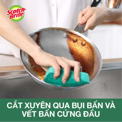 Miếng rửa chén hạt nổi siêu sạch Scotch-Brite 3M CR-HNSS