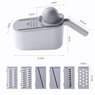 Dụng cụ rổ bào có chậu, nạo củ quả tiện lợi 3in1 Eco2021 tặng dụng cụ cắt khoai tây