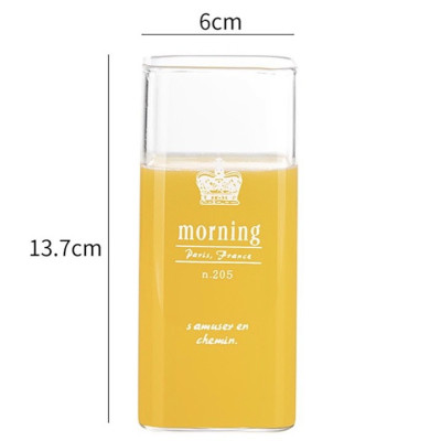 BỘ 6 LY THỦY TINH UỐNG NƯỚC CHỊU NHIỆT CAO CẤP  DÁNG VUÔNG ( GIAO HÌNH GẪU NHIÊN )  - VD89