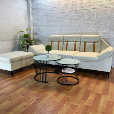 Sofa băng 2m kèm đôn nệm Juno sofa HLMCT màu lựa chọn kèm bàn như hình