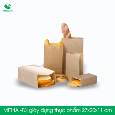 MFT4A- 27x20x11 cm - 100 Túi đựng thực phẩm - Túi đựng đồ ăn