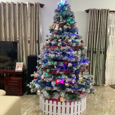 Cây thông noel 3 loại lá phủ tuyết cao 180cm - Tán dày và đẹp, cây thông chắc chắn, dể tháo lắp