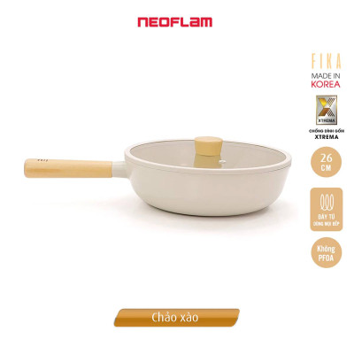[Hàng chính hãng] Chảo xào, sâu Neoflam Fika 26cm, sâu lòng 7,5cm, cán dài 17cm, trọng lượng 941g. Hàng có sẵn giao ngay. Made in Korea