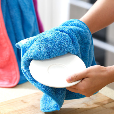 Khăn Lau Tay Có Móc Treo Dùng Trong Nhà Bếp, Khăn Lau Tay Bếp Vải Cotton Mềm Mại Siêu Thấm Hút Đa Năng - Giao Màu Ngẫu Nhiên