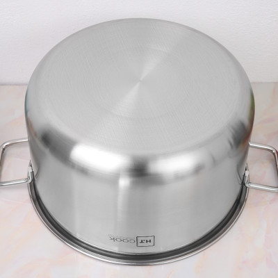 Bộ Nồi Xửng Hấp inox 430 Cao Cáp Fivestar H.T Cook Bếp Từ 1 Đáy Nắp Kính , tặng 1 vá canh 26cm | 28cm | 30cm | 32cm