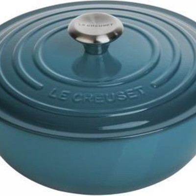 Nồi Gang sâu lòng LE CREUSET La Marmite Deep Teal 26cm Hàng Chính Hãng