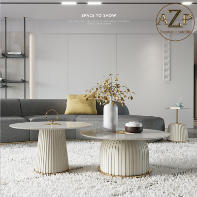 Bàn Sofa Mặt Đá Nhóm Cao Cấp Dòng Đương Đại AZP-966 Xu Hướng Mới Nhất 
