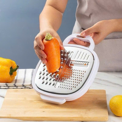 Bộ Dụng Cụ Nạo Rau Củ Đa Năng Có Hộp Đựng Tiện Lợi - Bàn Nạo, Dụng Cụ Bào Đa Năng - HÀNG CHÍNH HÃNG MINIIN
