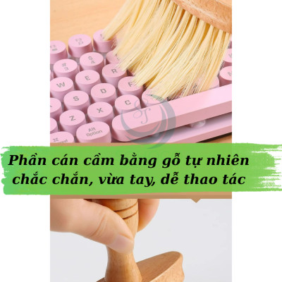 Cọ Gỗ Đa Năng Siêu Mềm -Bàn Chải Vệ Sinh Đa Dụng Cán Gỗ -Cây Cọ Vệ Sinh Góc Khuất & Khe Hẹp -Cọ Phủ Bụi Siêu Mịn Cán Gỗ