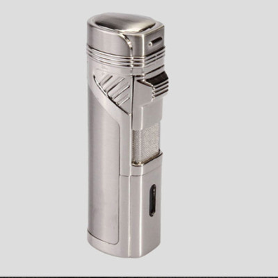 Vỏ Hột Quẹt Bật Lửa khò 4 tia Cực Mạnh Lubinski SK8 kiêm đục, hiển thị mức nhiên liệu, đẹp độc lạ - dùng gas cao cấp