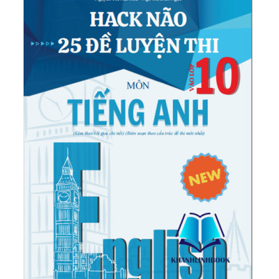 Sách - Combo Bộ đề bứt phá điểm thi vào lớp 10 môn tiếng Anh + Hack não 25 đề luyện thi vào 10 môn Tiếng Anh