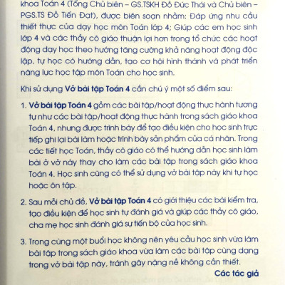 Vở Bài Tập Toán 4 - Tập 2 (Cánh Diều) (Chuẩn)