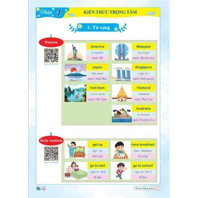Ôn Hè Tiếng Anh Lớp 4 - Dành cho học sinh lớp 4 lên 5 - Bản Quyền