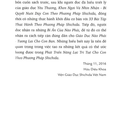 Sách Phát Triển Năng Lực Trí Tuệ Cho Con Theo Phương Pháp Shichida (Dành Cho Trẻ Dưới 7 Tuổi)
