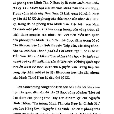 Phong Trào Minh Tân - Ở Nam Kỳ Đầu Thế Kỷ XX
