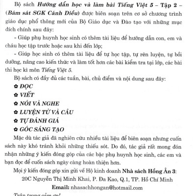 Hướng Dẫn Học Và Làm Bài Tiếng Việt 5  (Bám Sát SGK Cánh Diều) - HA
