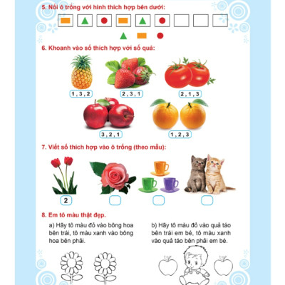 Sách Phiếu bài tập cuối tuần Toán 1 - dùng chung