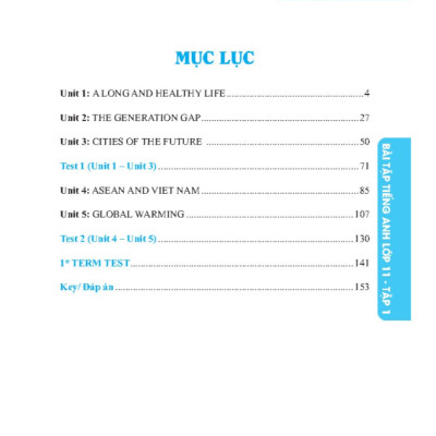 sách - GLOBAL SUCCESS - Bài tập tiếng anh lớp 11 Tập 1 (có đáp án)