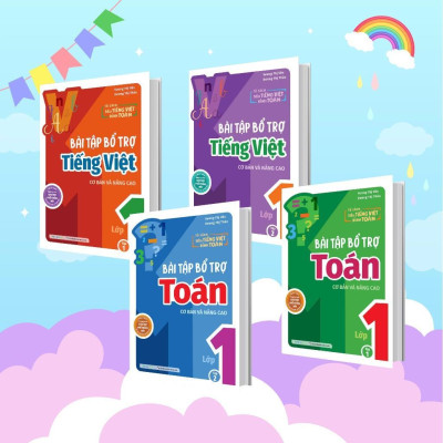 Sách - Bài Tập Bổ Trợ Môn Toán Và Tiếng Việt - Cơ Bản Và Nâng Cao - Lớp 1 - Megabook