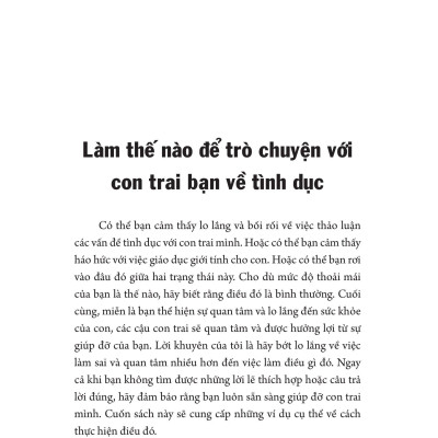 Giáo Dục Giới Tính Cho Con Trai