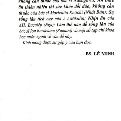 Thức Ăn Phòng Và Trị Bệnh - Ăn Uống Hợp Lý Để Sống Khỏe Sống Lâu