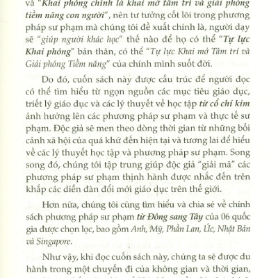 SƯ PHẠM KHAI PHÓNG - THẾ GIỚI, VIỆT NAM & TÔI (Bìa cứng) (Dạy chính là giúp người khác học! Khai phóng chính là khai mở tâm trí và giải phóng tiềm năng con người - Giản Tư Trung)