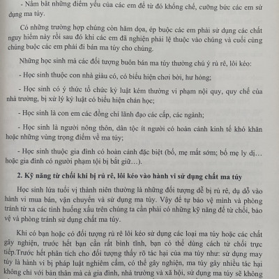 Kỹ năng phòng chống m a t ú y, bạo lực học đường và các tệ nạn xã hội trong các cơ sở giáo dục