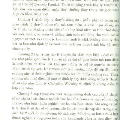 LÝ THUYẾT SỐ SƠ CẤP - Phương Pháp Sơ Cấp Trong Lý Thuyết Số - Ngô Bảo Châu, Đỗ Việt Cường - NXB Đại Học Quốc Gia Hà Nội