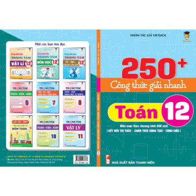 Sách - 250+ Công thức giải nhanh môn Toán 12 Vietjack theo chương trình mới cho 2k7