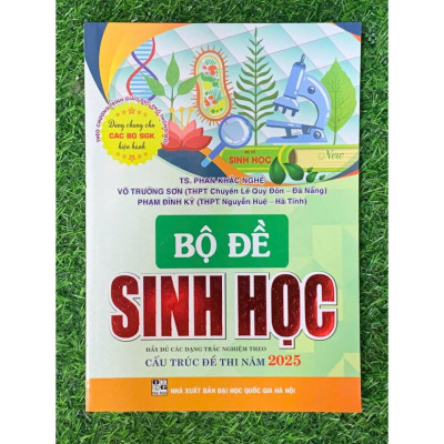 Sách - Bộ đề sinh học ( Đầy đủ các dạng trắc nghiệm theo cấu trúc đề thi 2025- Dùng chung cho các bộ SGK) (HA)