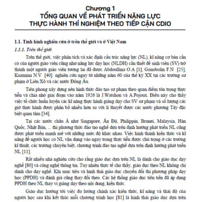 Phát Triển Năng Lực Thực Hành Thí Nghiệm Cho Sinh Viên Sư Phạm Hóa Học Theo Tiếp Cận CDIO - HA