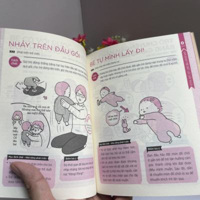 (Minh hoạ màu) NHỮNG TRÒ CHƠI GIÚP TRẺ 0 ~ 2 TUỔI PHÁT TRIỂN TOÀN DIỆN – THỂ CHẤT VÀ TÂM HỒN - Nana Hatano – Chi Anh dịch – Vizibook 
