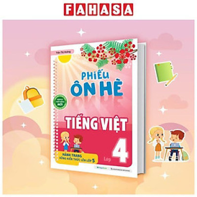 Sách - Phiếu Ôn Hè Tiếng Việt Lớp 4