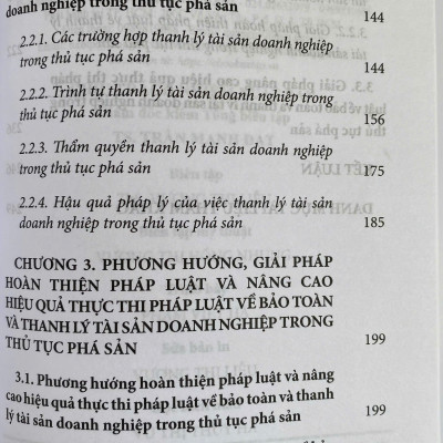Pháp Luật Hiện Hành Về Bảo Toàn Và Thanh Lý Tài Sản Doanh Nghiệp Trong Thủ Tục Phá Sản