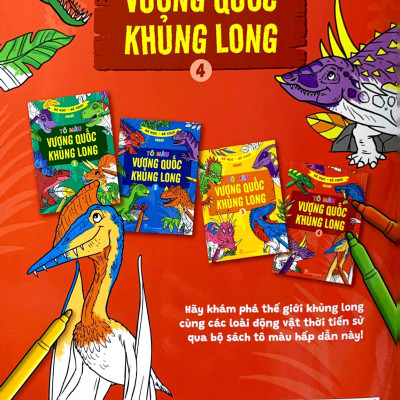 Bé Học-Bé Chơi - Tô Màu Vương Quốc Khủng Long 4