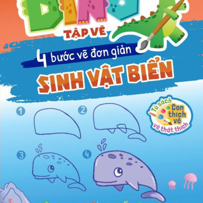 Dino Tập Vẽ - 4 Bước Vẽ Đơn Giản - Sinh Vật Biển