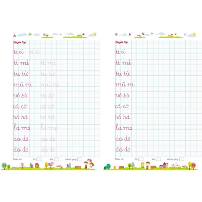 Sách - Vở Tập Viết Trọn Bộ Cho Bé Vào Lớp 1 - Phiên Bản Mới Nhất 5 Trong 1